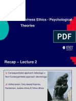 Lecture 3: Business Ethics - Psychological Theories