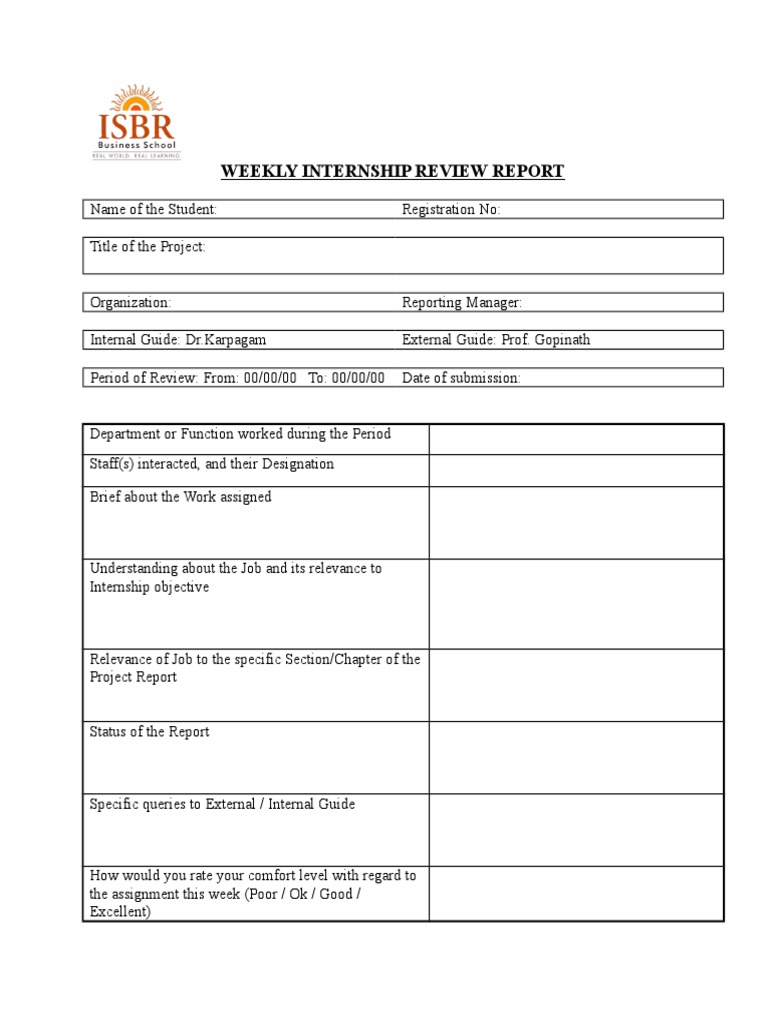 Internship Review Pdf