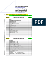 Multi-Day Ride Motorcycle Checklist Checklist Designed For Camping Delete Camping Gear If Motelling
