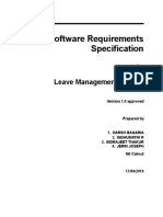 Software Requirements Specification: Leave Management System