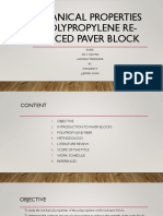 Mechanical Properties of Polypropylene Reinforced Paver Block