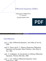 Ordinary Differential Equations (Odes) : Department of Mathematics Iit Guwahati Ra/Rks/Mgpp/Kvk