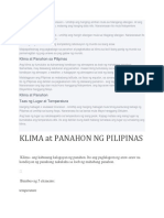 Panahon at Klima Sa Pilipinas