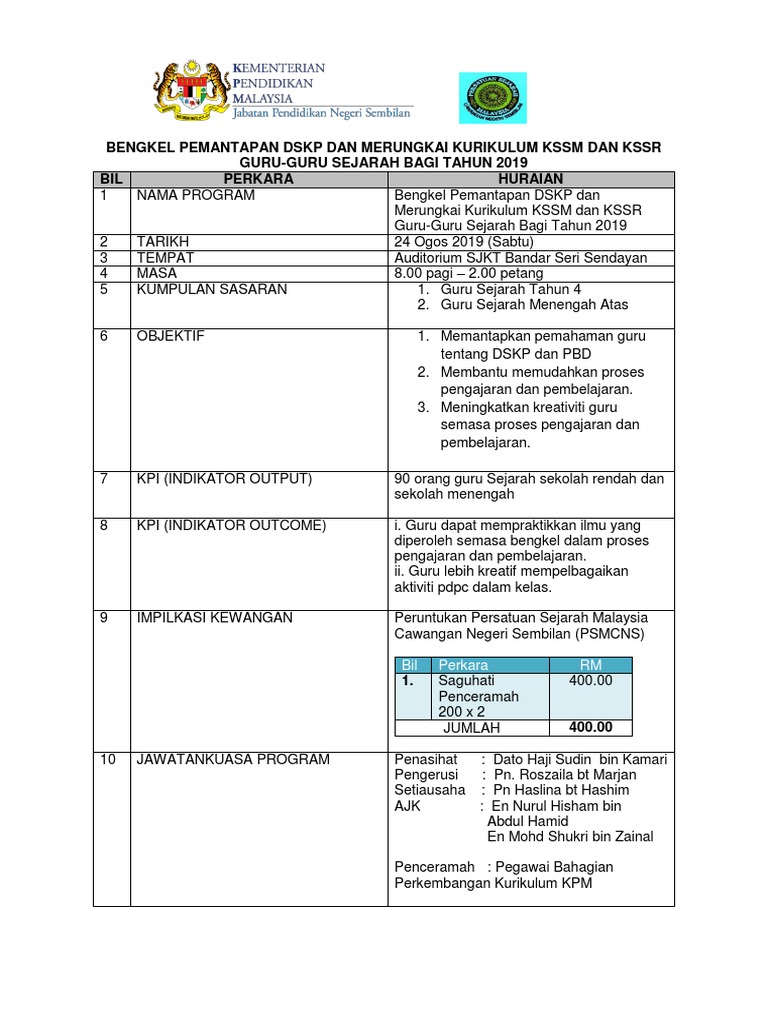 Kertas Kerja Merungkai Kurikulum