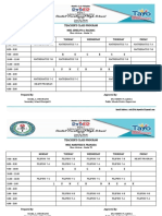 Teachers Class Program S.Y. 2019 2020