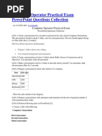 Computer Operator Practical Exam PowerPoint Questions Collection