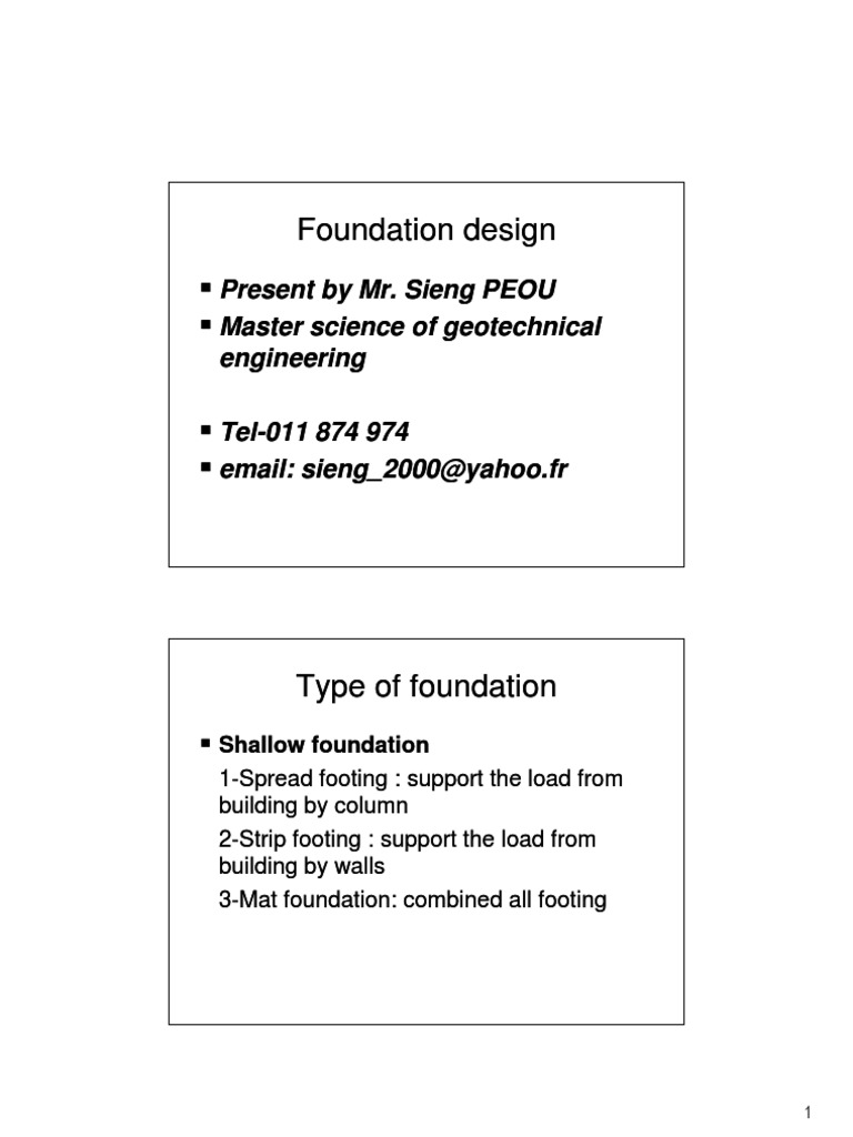 Foundation Engineering Overview | PDF | Deep Foundation | Foundation ...