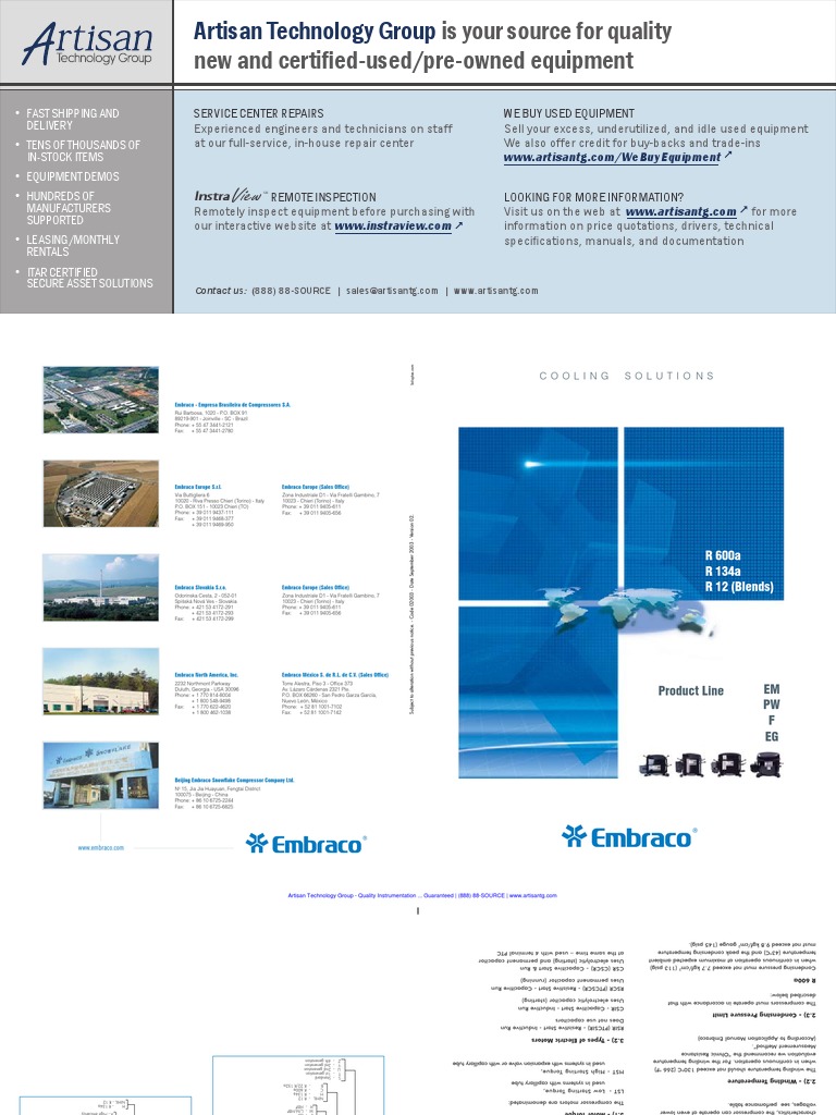 Embraco Compressor Models Overview | PDF | Air Conditioning | Capacitor
