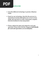 1.0 Task Specification: For Each Unit Operation and Overall Plant