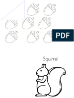 Acorns and Squirrel Template