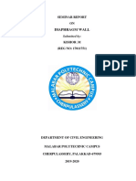 Diaphragm Wall: Seminar Report ON