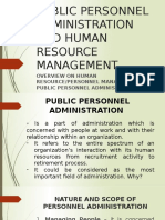 Public Personnel Administration and Human Resource Management