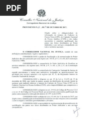 9 Provimento n61!17!10 2017 Corregedoria