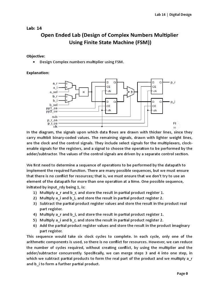 FSM-Based Complex Number Multiplier | PDF | Computers