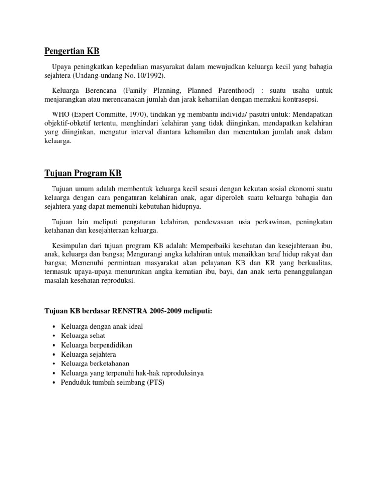 Visi Dan Misi BKKBN | PDF