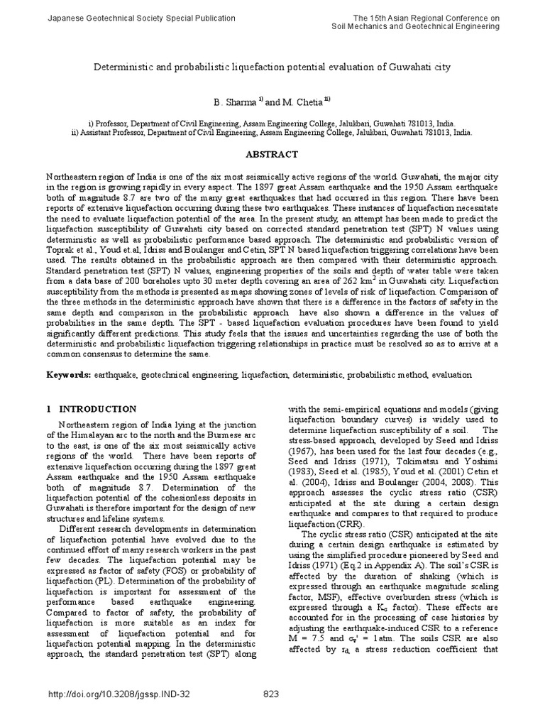 Guwahati Liquefaction Risk Assessment | PDF | Moment Magnitude Scale ...