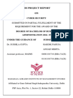 MIS Project Report on Cyber Security