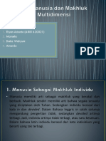 Hakikat Manusia Dan Makhluk Yang Unik Multidimensi