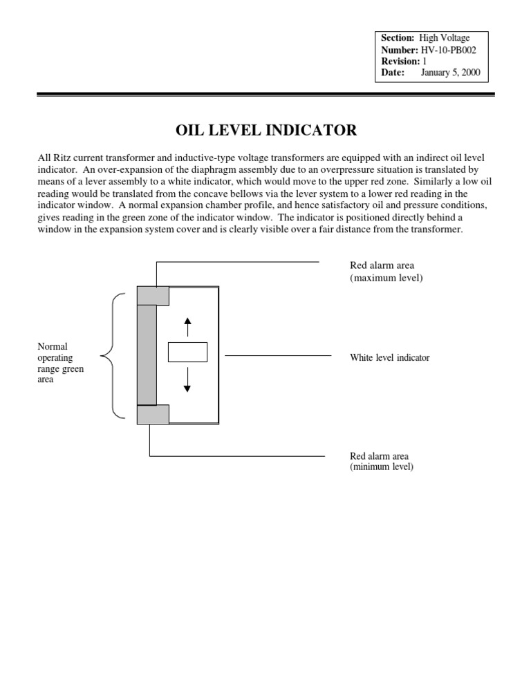 Oil Level Indicator for Transformers | PDF