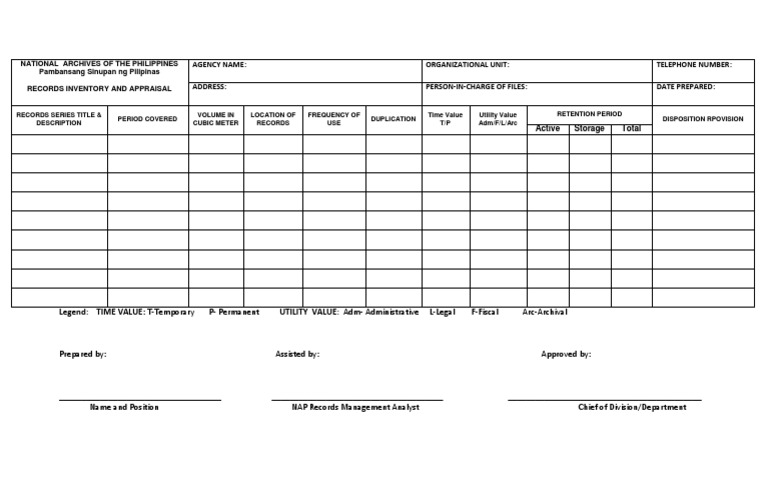 Agency Name: Organizational Unit: Telephone Number: Address: Person-In ...
