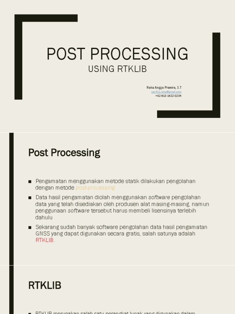 Post Processing Using RTKLIB For GNSS | PDF