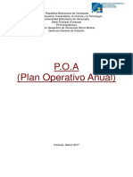 (Poa) Plan Operativo Anual