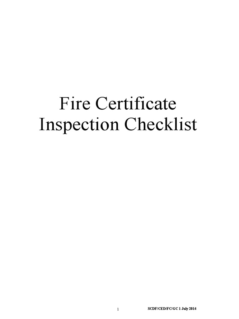 Fire Safety System Inspection Checklist | PDF | Fire Sprinkler System ...