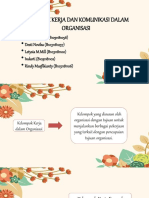 Kelompok Kerja Dan Komunikasi Dalam Organisasi