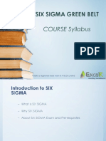 Six Sigma Green Belt: COURSE Syllabus