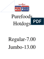 Purefoods Hotdogs