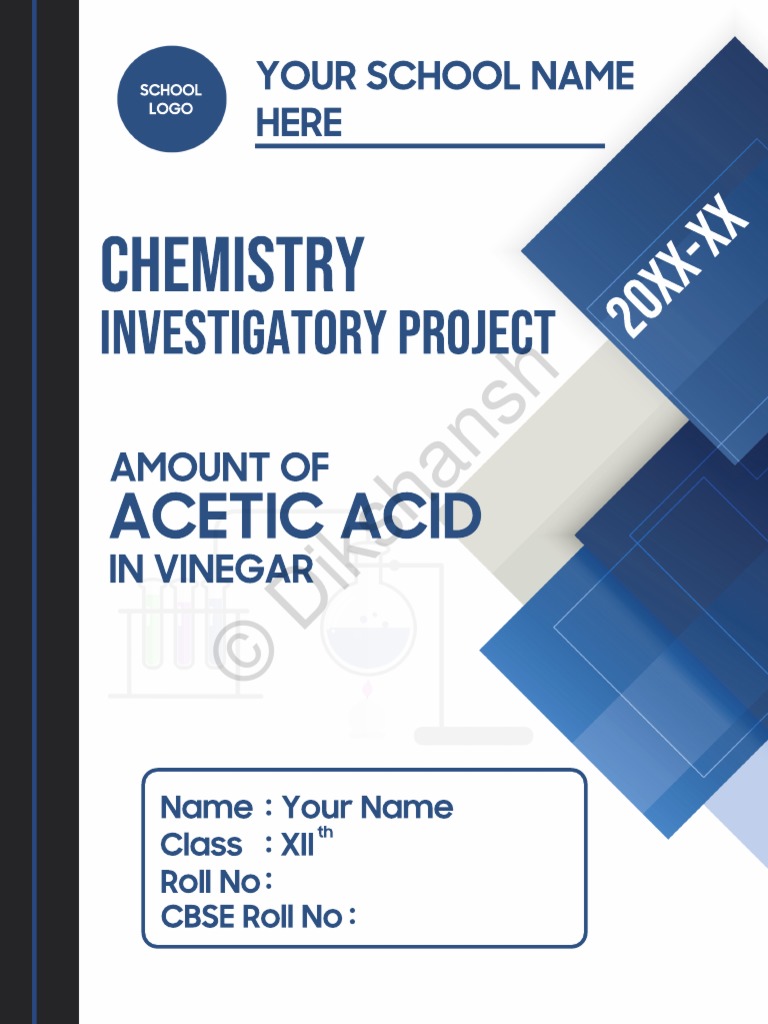 Class 12th Chemistry Investigatory Project on Determination of Acetic