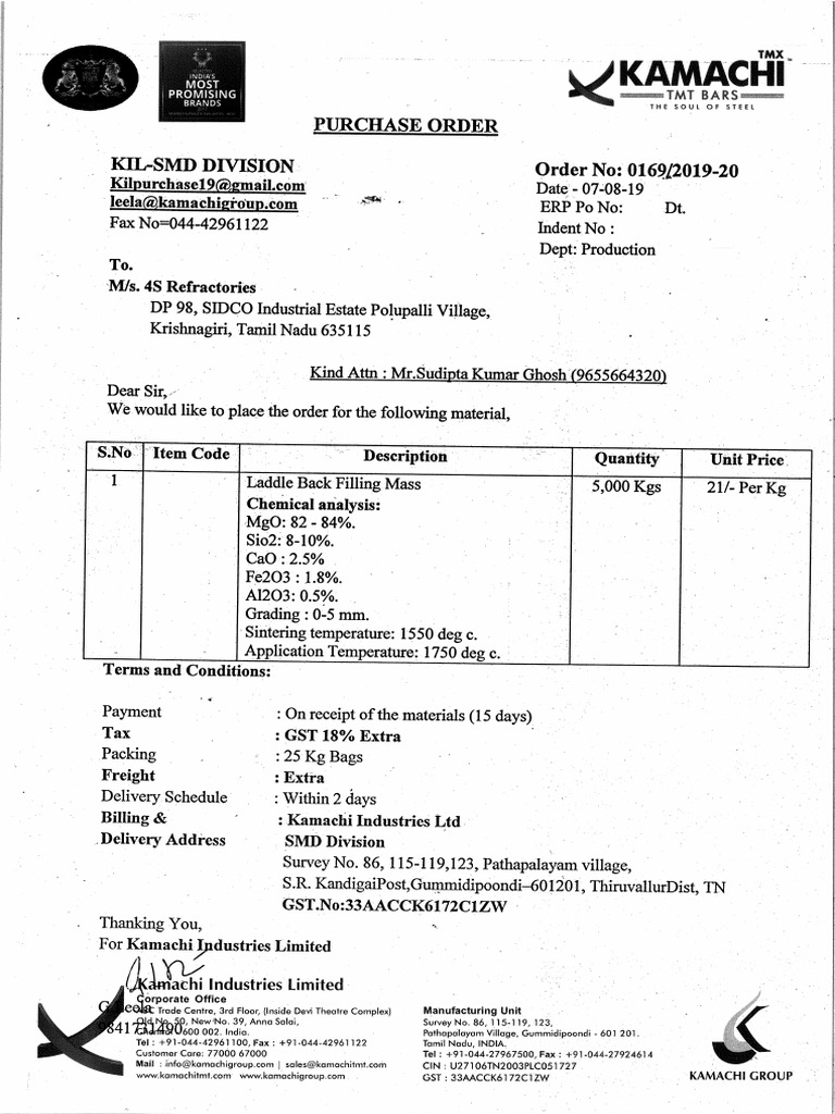 4S Refractories SMD - Po.169 | PDF