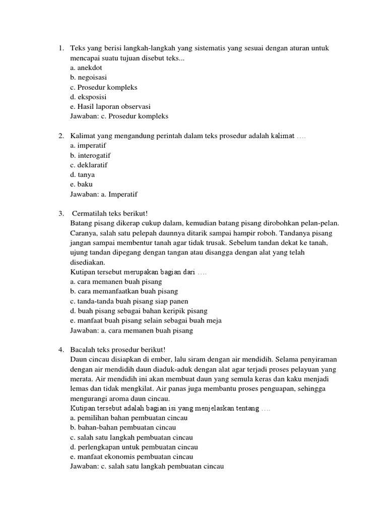 Soal Bahasa Indonesia Pdf