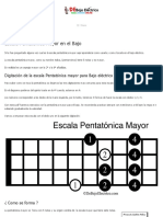 ▷ Escala Pentatónica Mayor para BAJO ELÉCTRICO【 PDF】