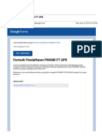 Formulir Pendaftaran PKKMB FT UPR