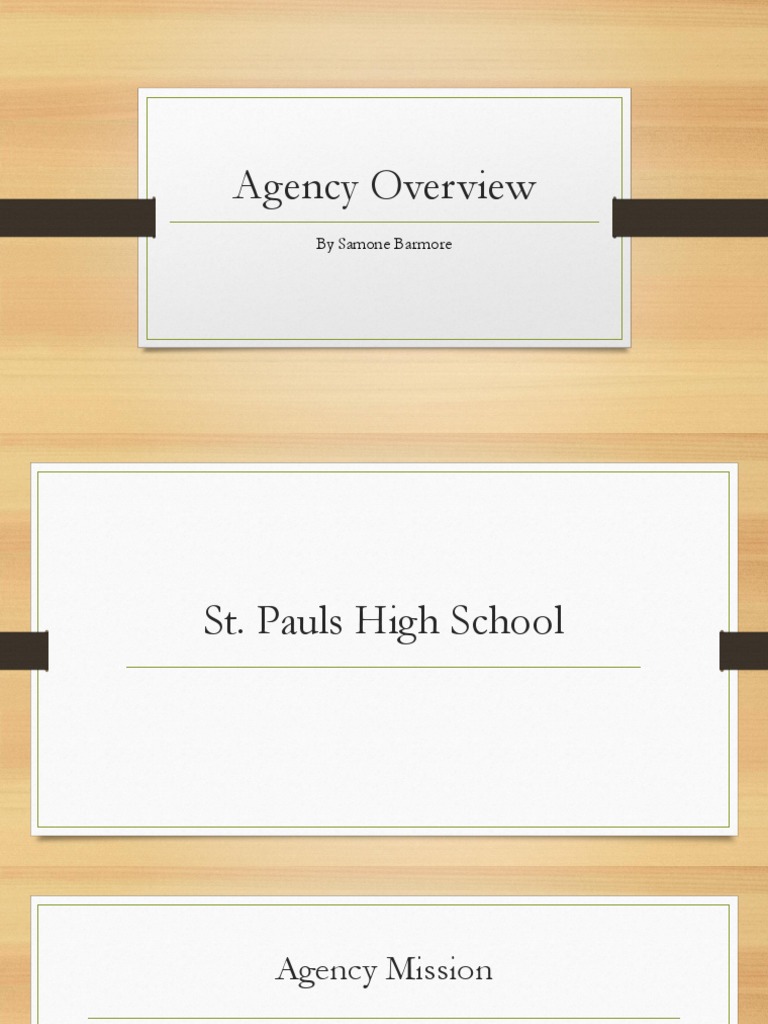 Agency Overview | PDF | Schools | Teachers