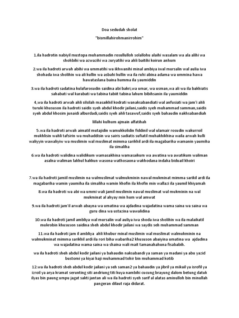 Do A Sesudah Shalat Religious Belief And Doctrine Religious Faiths