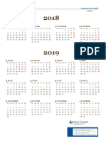 Calendario 2018 - 2019