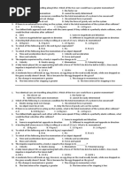 Quiz Impulse and Momentum