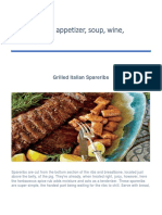 Menu Book (Main Course, Appetizer, Soup, Wine, Dessert) : Grilled Italian Spareribs