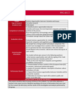 Project: Project Type of Research Academic Level