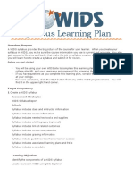 Syllabus Learning Plan