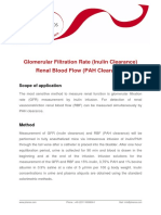 Glomerular Filtration Rate (Inulin Clearance) Renal Blood Flow (PAH Clearance)