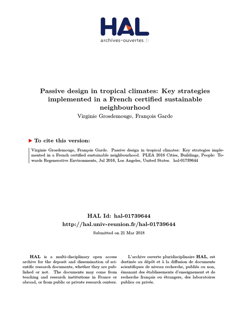 Passive Design Strategies in Tropical Neighbourhoods | PDF | Solar ...