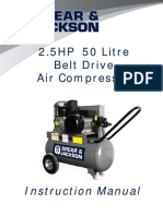 2.5HP 50 Litre Belt Drive Air Compressor: Instruction Manual