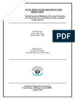 Environmental Effects of Groundwater Pollution