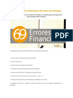 Los 69 Errores Financieros de Todos Los Tiempos