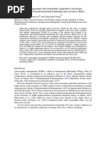 Total Quality Management and Sustainable Competitive Advantage: Serial Mediation of Transformational Leadership and Executive Ability