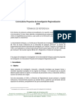 Convocatoria Proyectos de Investigación Regionalización 2019