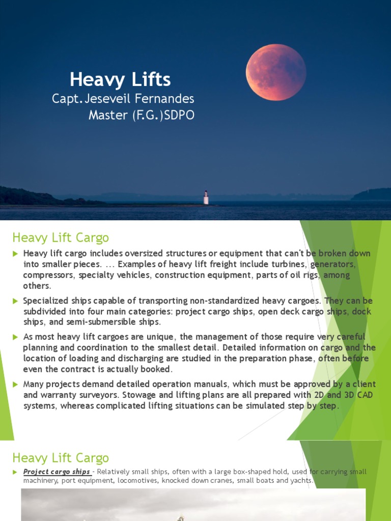 Heavy Lift Cargo Management Guide | PDF | Ships | Crane (Machine)